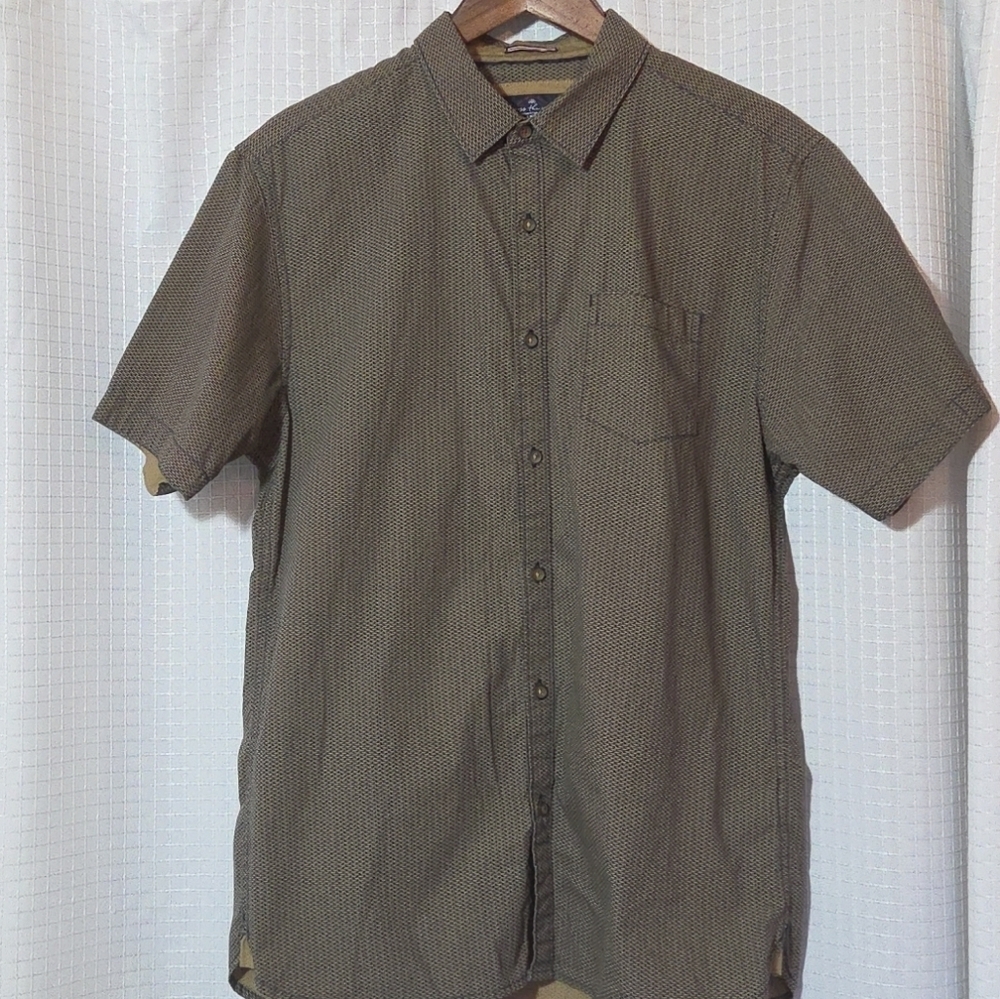 Across The Pond Shirt Mens Large Chain Stitch Striped Classic Preppy 100% Cotton
